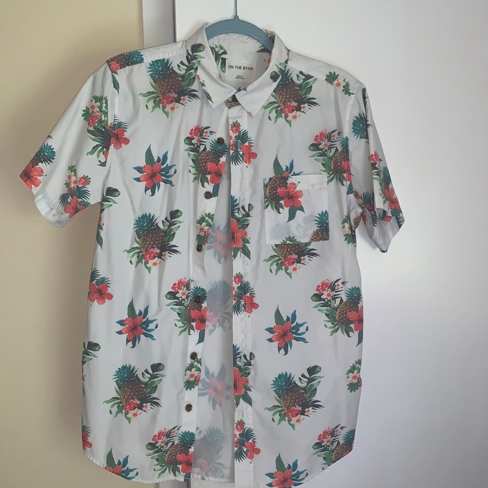 On The Byas Tropical Button Down Flannel